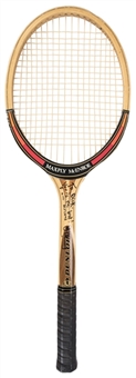 John McEnroe Signed & Inscribed Dunlop Tennis Racquet From Dick Enberg Collection (Letter of Provenance & Beckett PreCert)